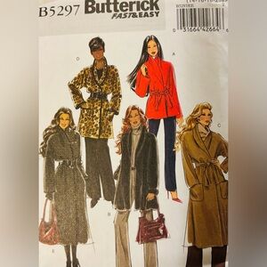 Nice Coat  Butterick B5297 Fast&Easy Pattern sizes 14-20 UNCUT
